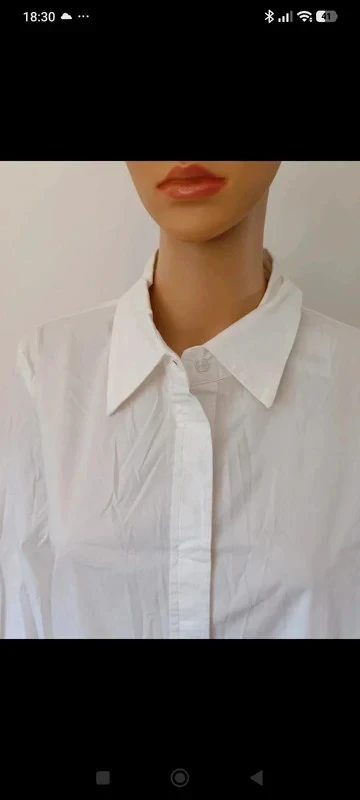 Witte Mind Matter blouse voor dames M/L 100% katoen - Oversized pasvorm - TBE – photo 13